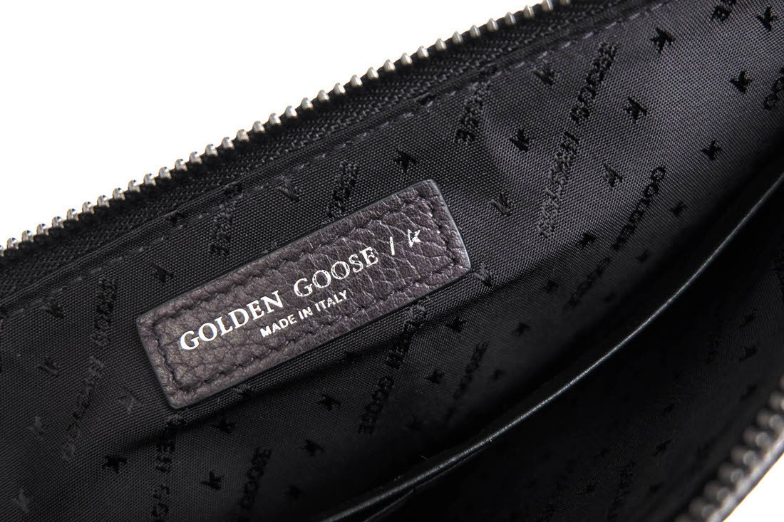 Golden Goose Golden Goose second bag / clutch bag G36WA884.A1 Star Wrist clutch bag in grained leather soft car fski