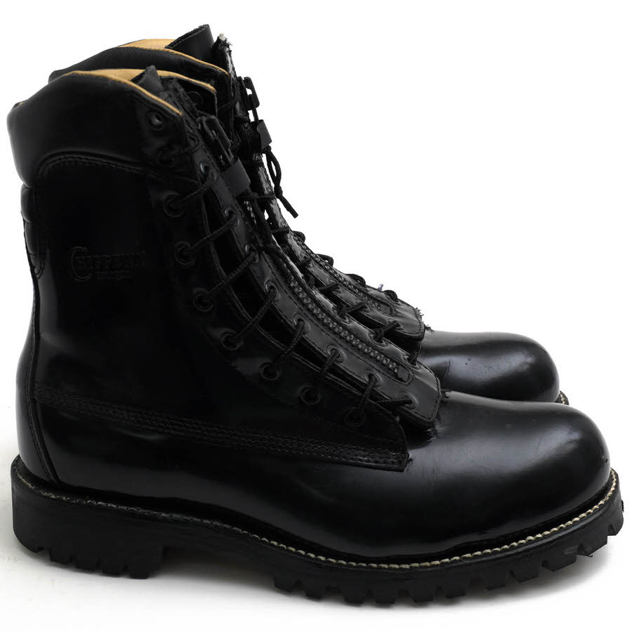 CHIPPEWA Chippewa Work boots 27422 9inch FIREMAN BOOTS BLACK fire - man cow leather steel tu Goodyear welt made law Vibramso-