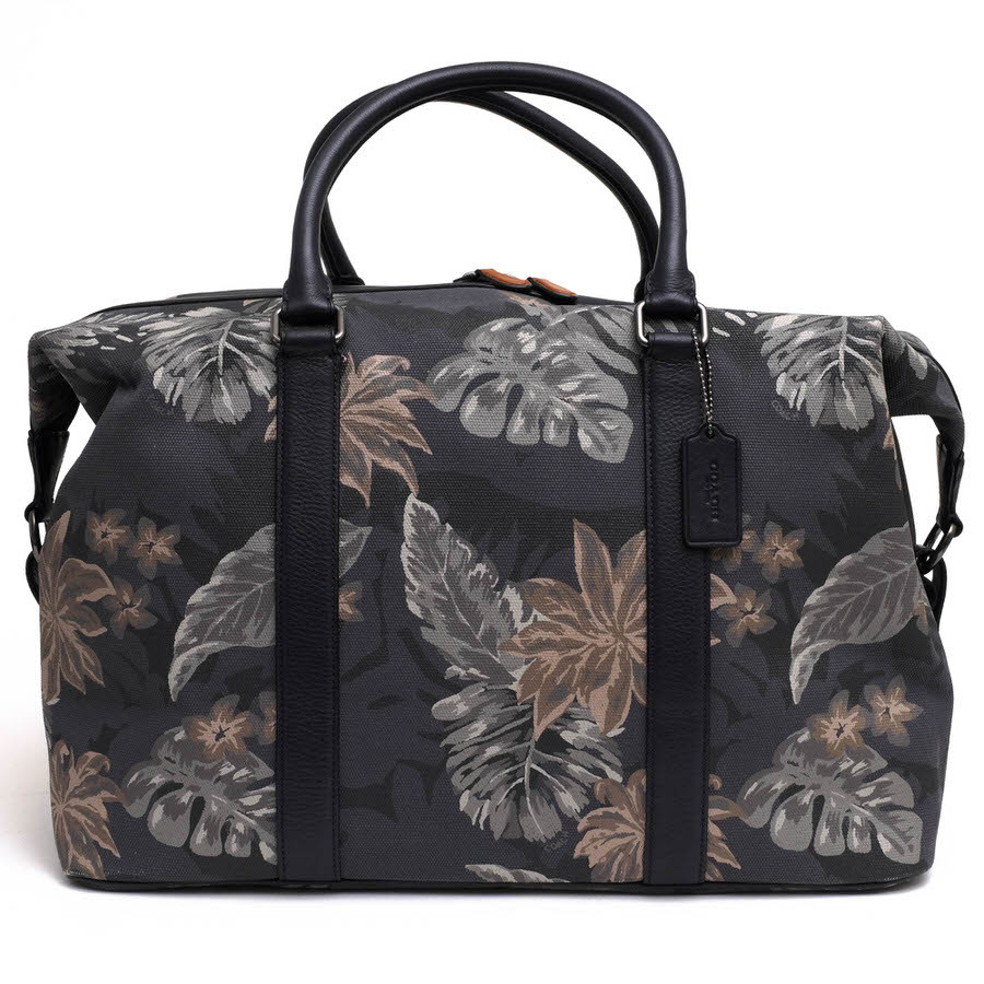 COACH コーチ ボストンバッグ F93578 Explorer Duffle in Printed Canvas エクスプローラー ダッフル ハワイアンパーム プリント キャンバ