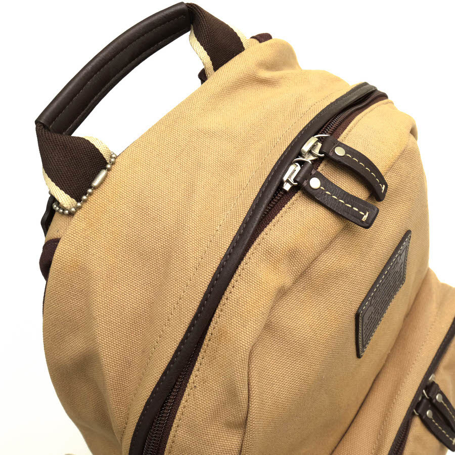 COACH コーチ リュック F70579 Heritage Web Canvas Backpack ヘリテージ ウェブ キャンバス バックパック ウォッシュ加工_画像5