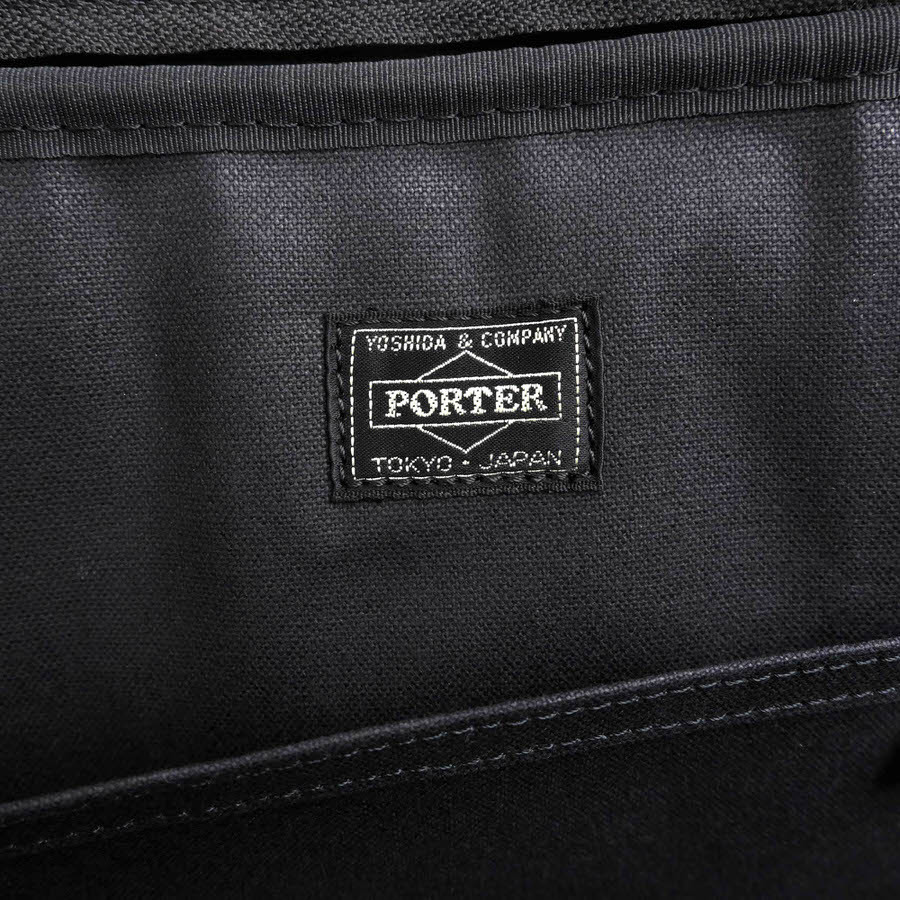 PORTER ポーター 吉田カバン ビジネスバッグ コットンキャンバス 帆布 牛革 A4サイズ収納可 2WAY ショルダーバッグ_画像9