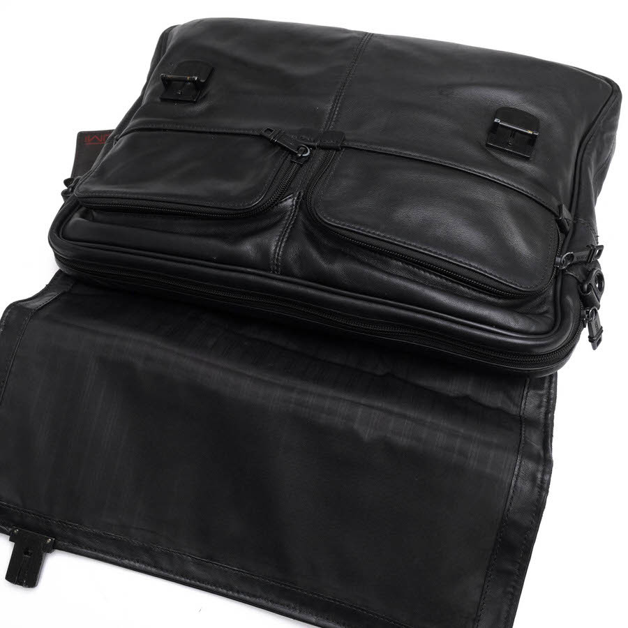 TUMI トゥミ ビジネスバッグ 96167DH Leather Slim Flap Brief ナパレザー 牛革_画像7