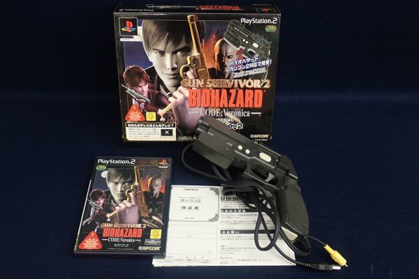 ▼ゲーム476 PlayStation2 ガンサバイバー2 バイオハザード コード：ベロニカ With ガンコン2▼PS2/BIOHAZARD CODE:Veronica/ジャンク_画像1