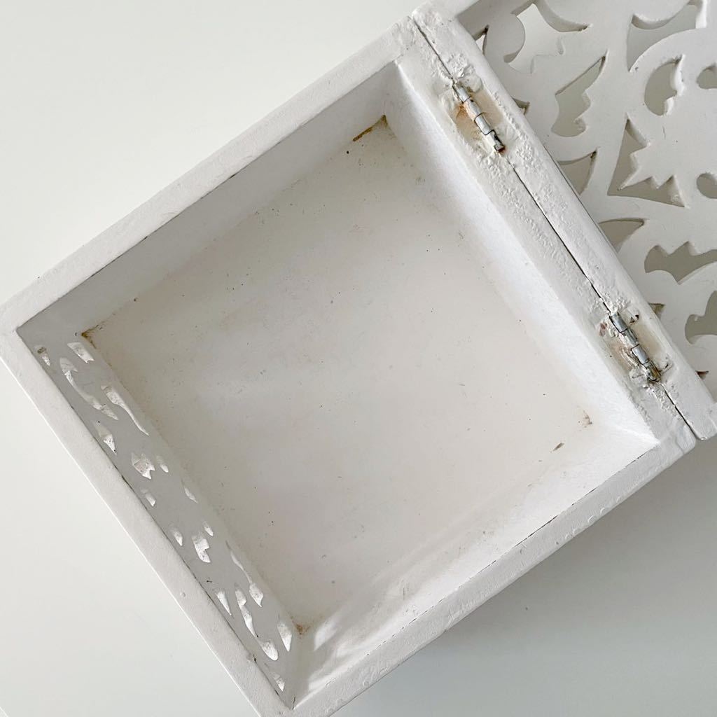 展示品 S ZARA HOME ザラホーム オープンワーク ボックス ジュエリーボックス アクスサリーケース 小物入れ ホワイト 白 透かし彫り_画像4