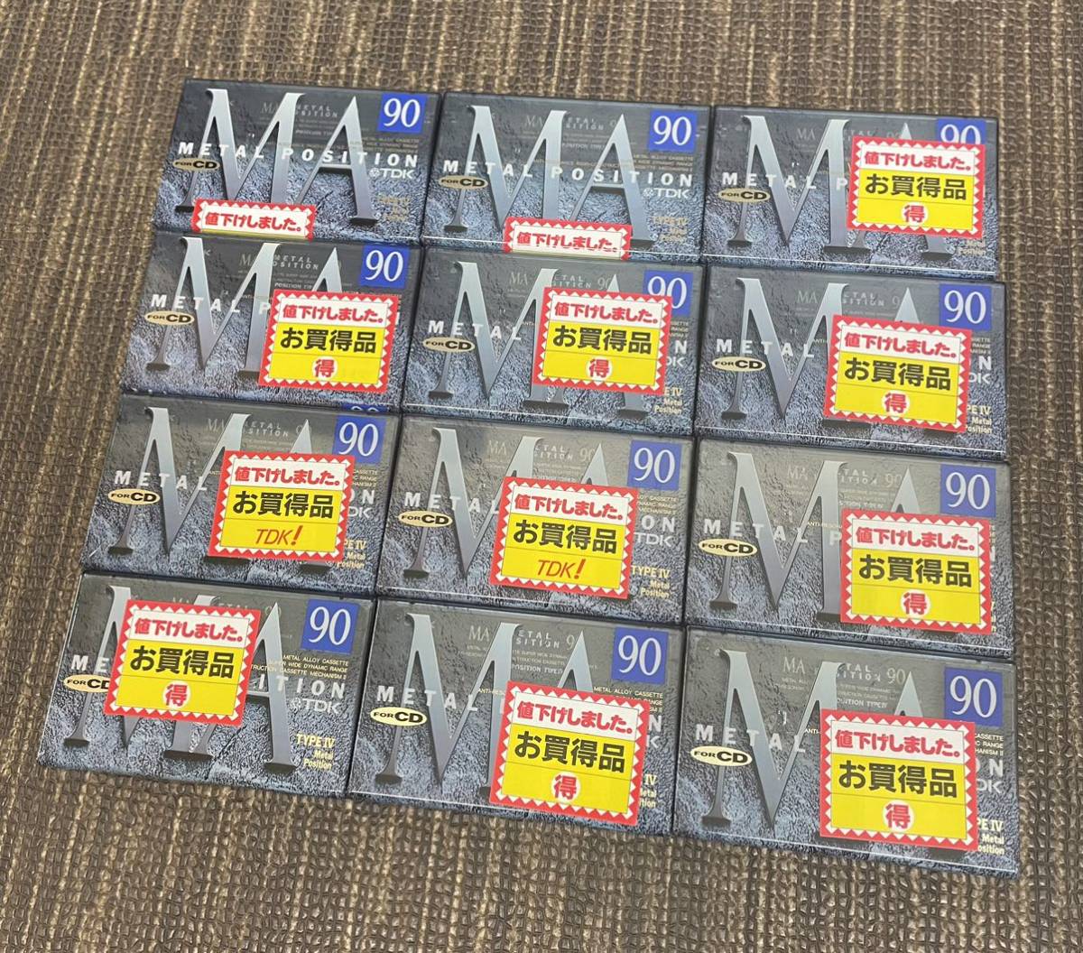 未開封】TDK カセットテープ メタルポジション 12本 MA-90 TYPE Ⅳ