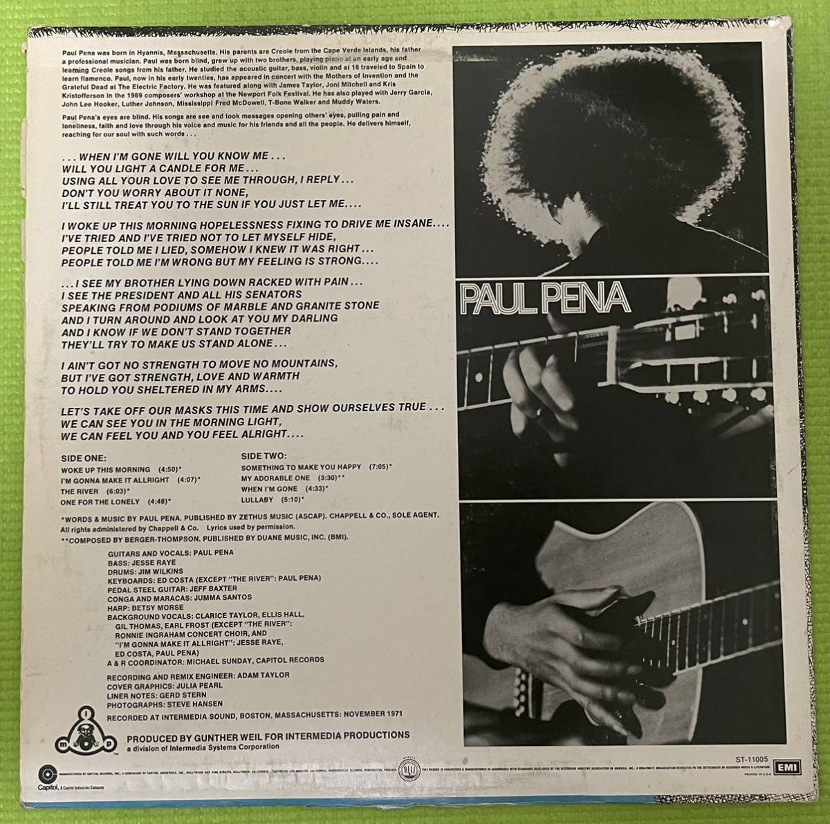 Soul funk raregroove record ソウル　ファンク　レアグルーブ　レコード　Paul Pena Paul Pena(LP) 1971_画像2