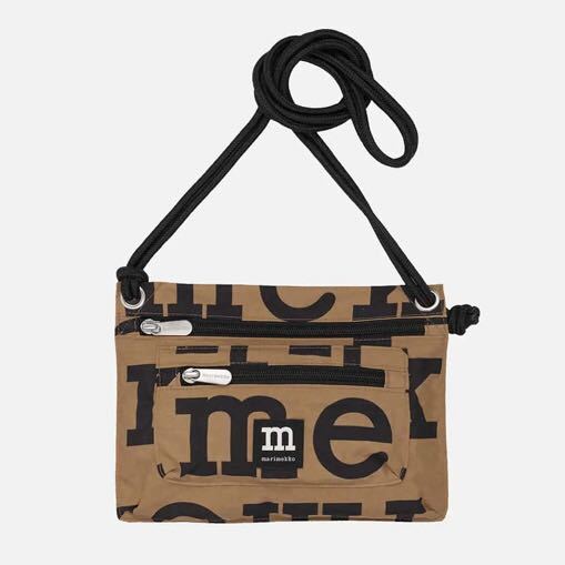 国内正規品 新品 marimekko マリメッコ Logo Smart TRAVELBAG マリロゴ スマート トラベルバッグ ショルダーバッグ ブラウン 日本限定