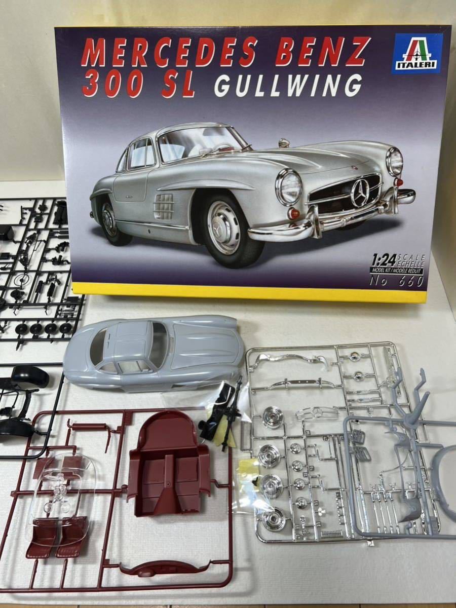 イタレリ 1/24 未組立 メルセデスベンツ300SL ロードスター＋ガルウィング 2台セット_画像2