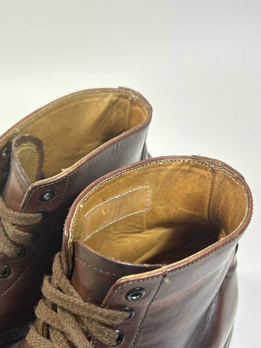 カナダ製 ブランド不明 ブーツ BILTRITE ソール CAT'S PAW ソール レザーブーツ 革靴 茶 ブラウン_画像8