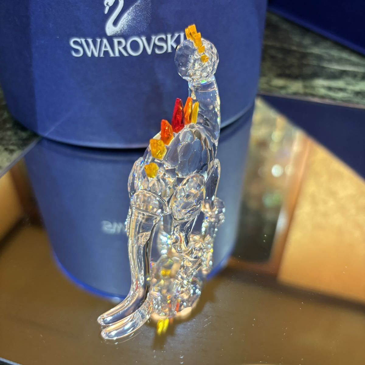 【未使用】SWAROVSKI スワロフスキー 置物 ディノサウルス フィギュリン 廃盤品 268204 箱付きの画像2