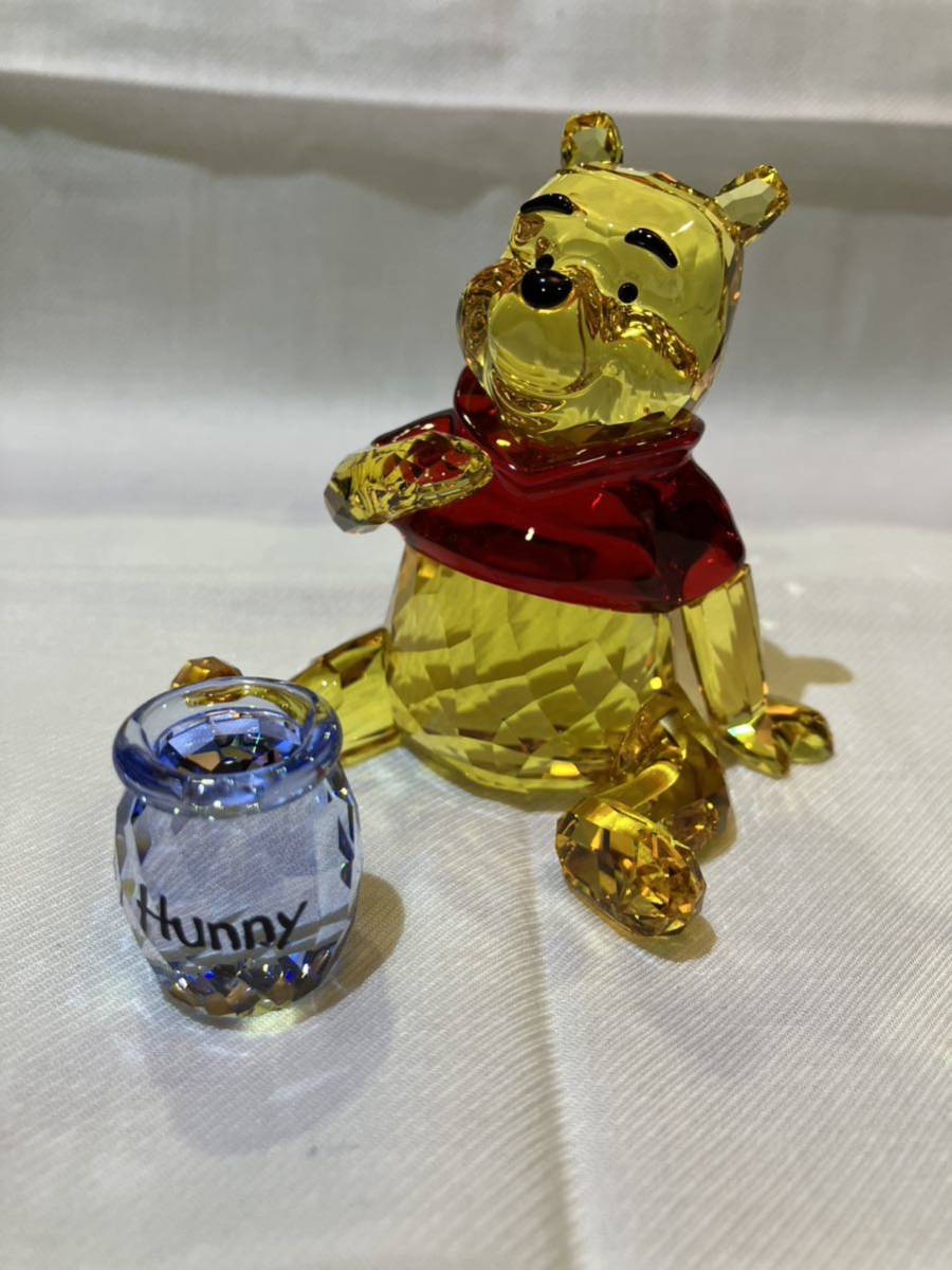 【未使用】激レア スワロフスキー SWAROVSKI 置物 クリスタル 箱付き pooh disney ディズニー プーさん くまのプーさん 1142889