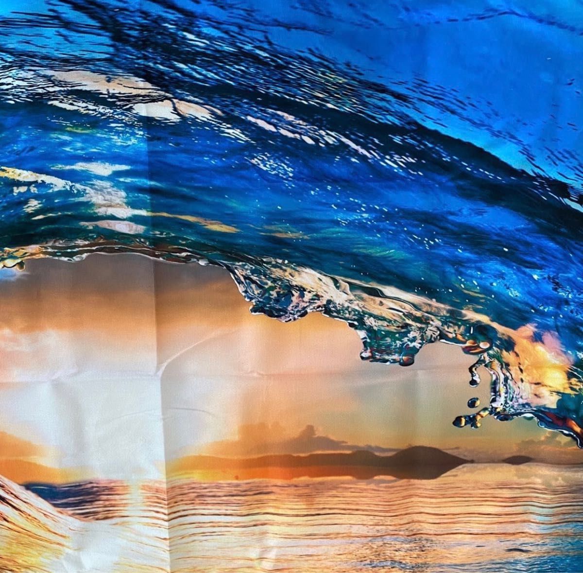 タペストリー 背景布 海 波 ウォールデコ のれん 模様替え 壁掛け サーフィン ペット用フォトブース 夕焼け 撮影 ピアノカバー