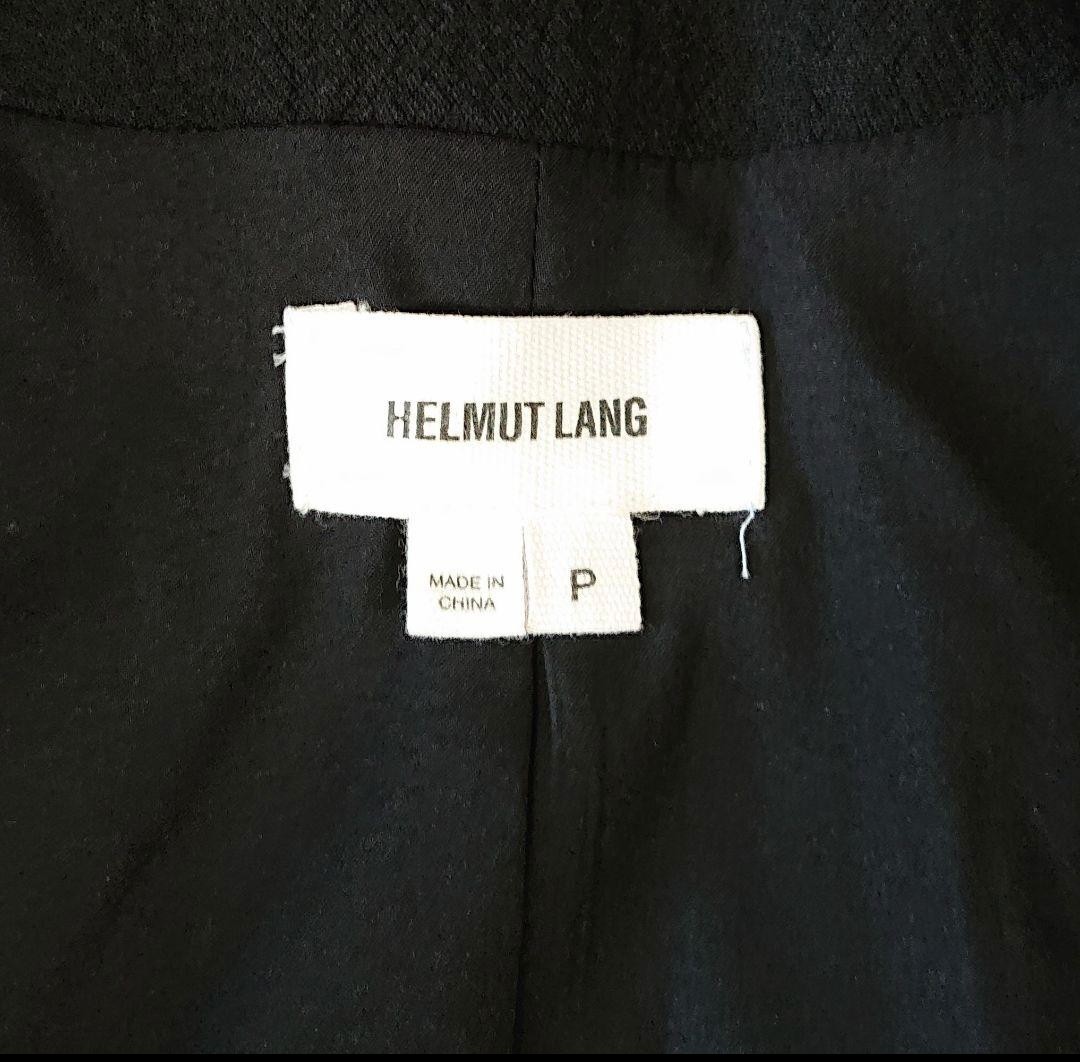 HELMUTLANG ショートジャケット テーラードジャケット ノーカラー 袖レザー ヘルムートラング ノーカラージャケット ショート ジャケット_画像4