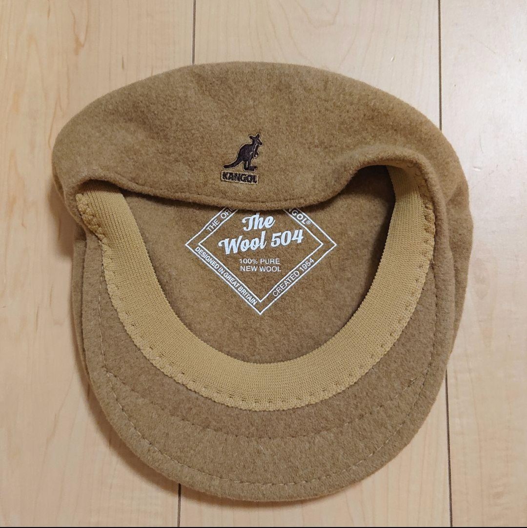 L новый товар KANGOL WOOL 504 0258BC кепка hunting cap колпак все шерсть Kangol шерсть 504 кепка hunting cap колпак бежевый Camel 