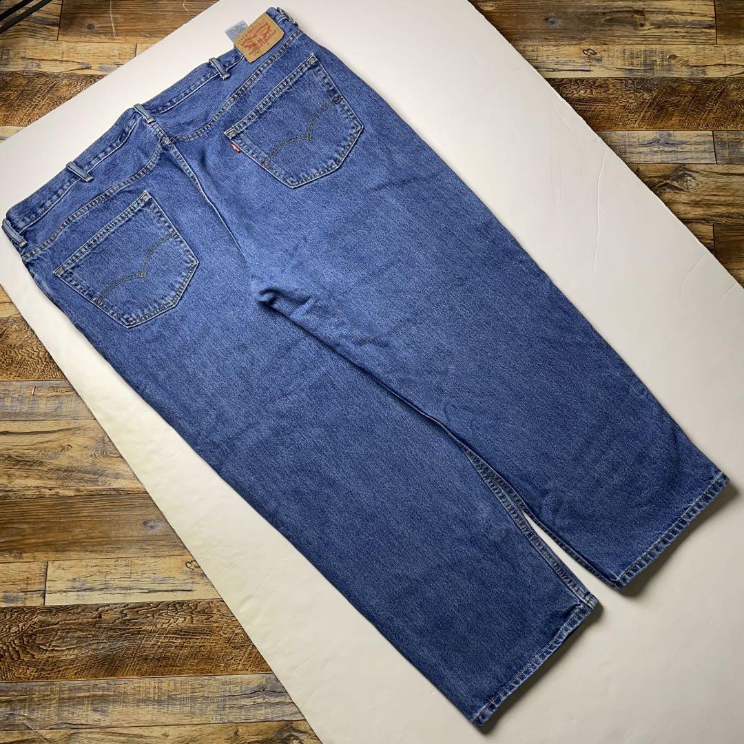 Levi's リーバイス 550 w50 バギーデニム バギーパンツ 極太 オーバーサイズ b系 ジーンズ ジーパン Gパン ブルー 青 ビッグサイズ  古着