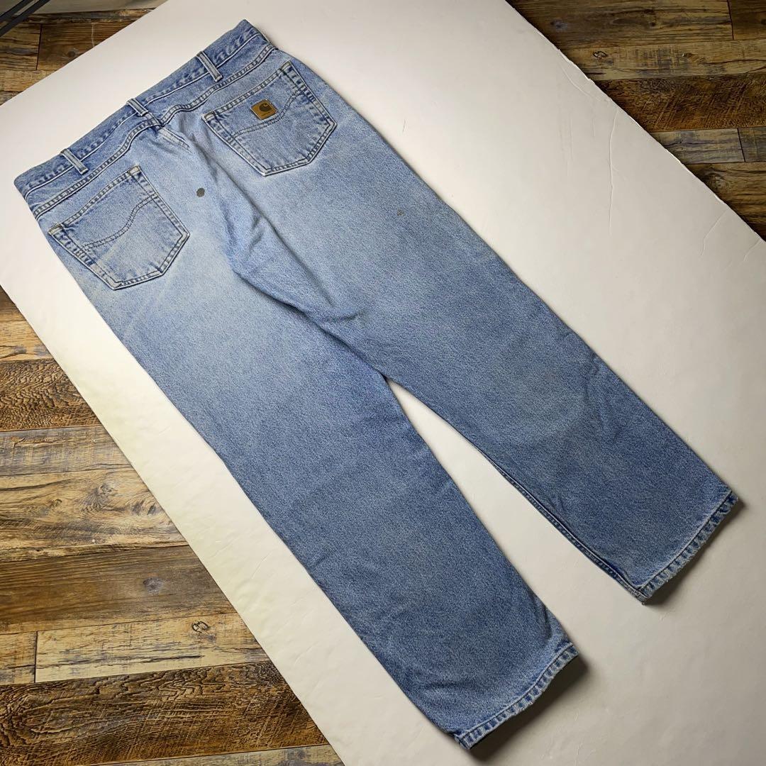 Carhartt カーハート w38 デニム メンズ ジーパン ライトブルー 古着