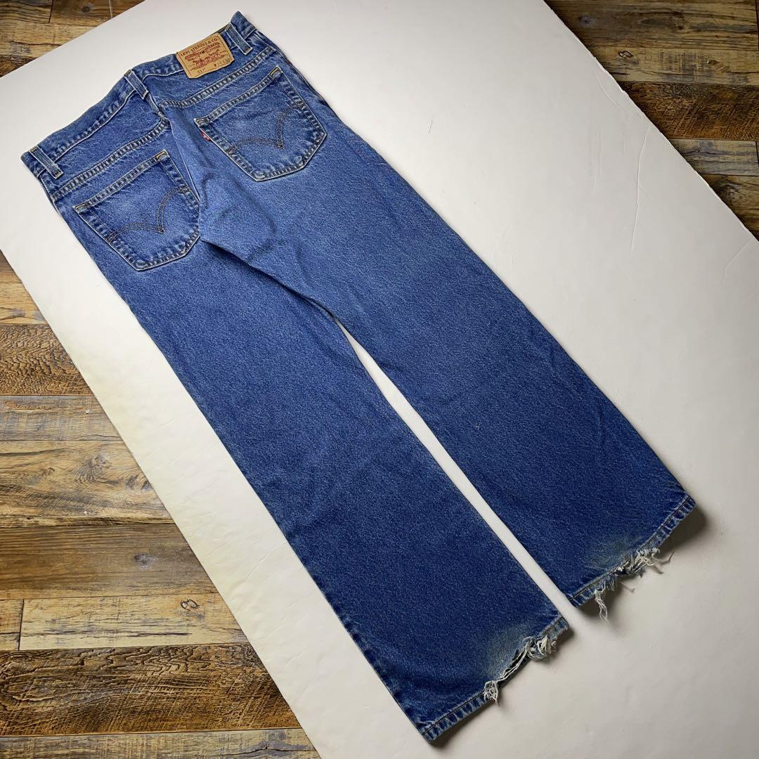 Levi's リーバイス 517 w34 ブーツカットデニム ジーンズ フレアデニム ブルー 古着 ジーパン 青 Gパン メンズ サドルマン levis_画像2