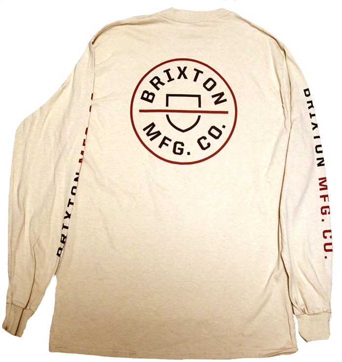 Brixton ブリクストン CREST 長袖シャツ L/S Tシャツ Mサイズ サンド 