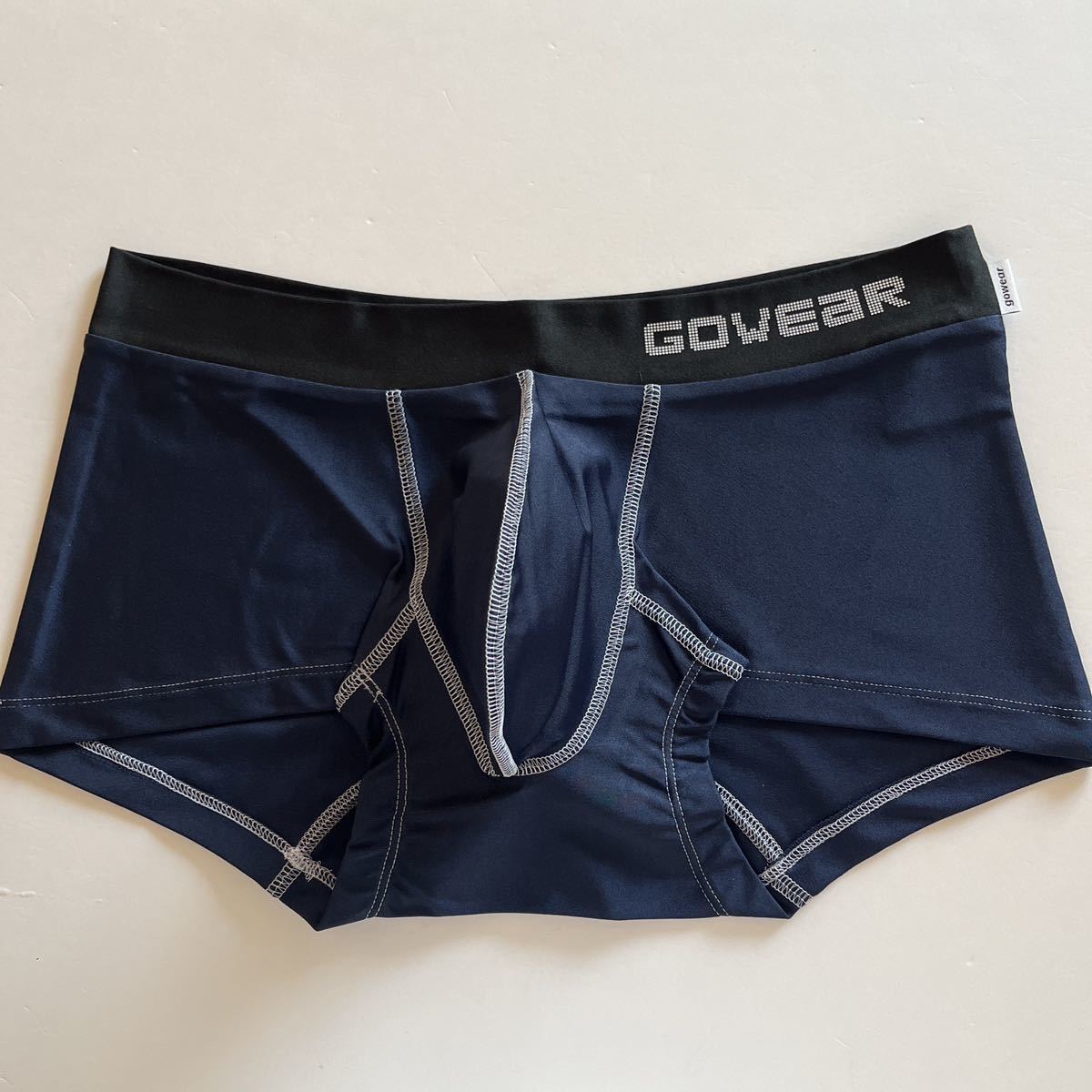 【訳あり品】【サンプル品】 gowear メンズローライズボクサー　2枚組　ダークネイビー　ボクサーパンツ メンズインナーウエア　ナイロン_画像2