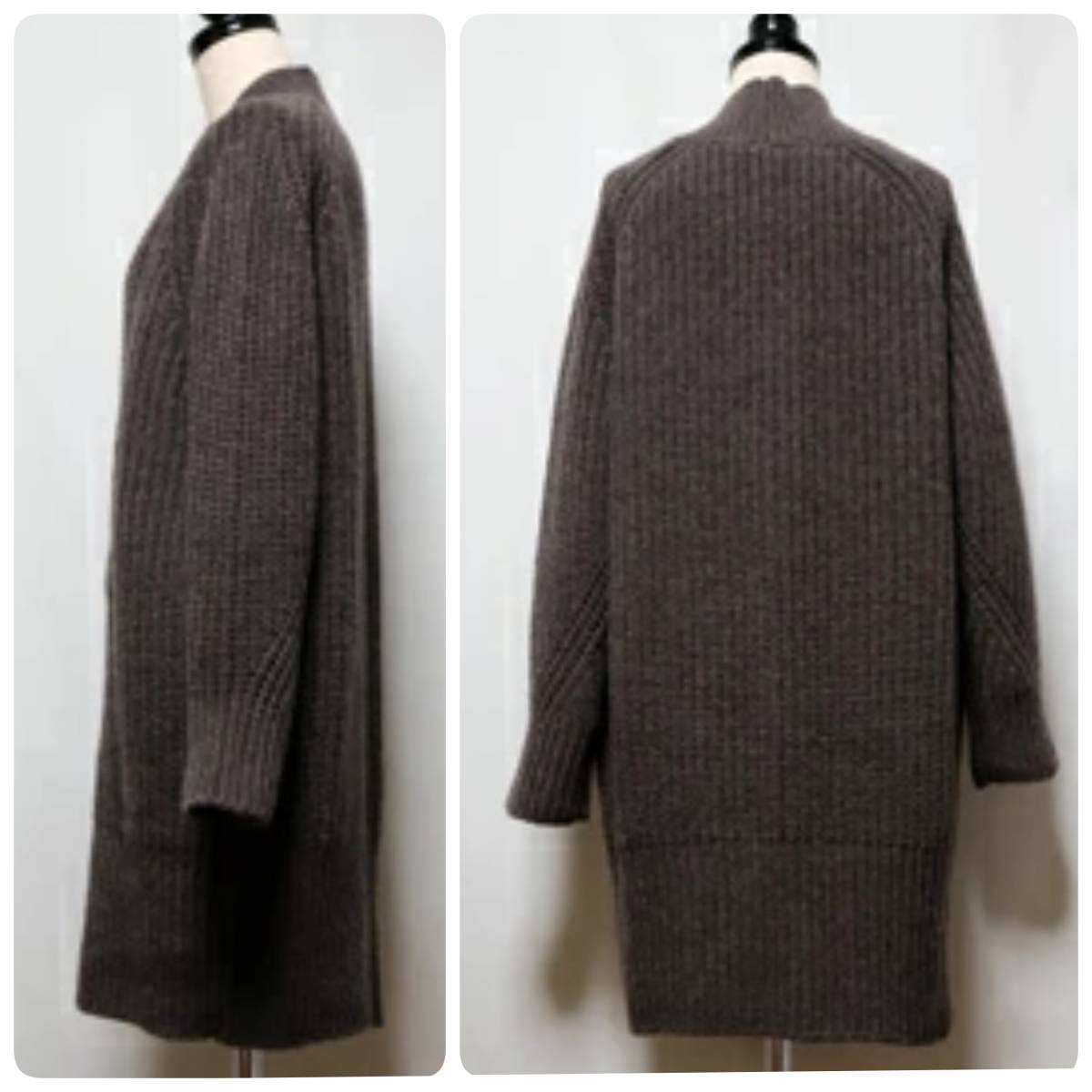 eclat掲載◆新品 TICCA ティッカ 深Vチュニックニット ワンピース 定価35,200円