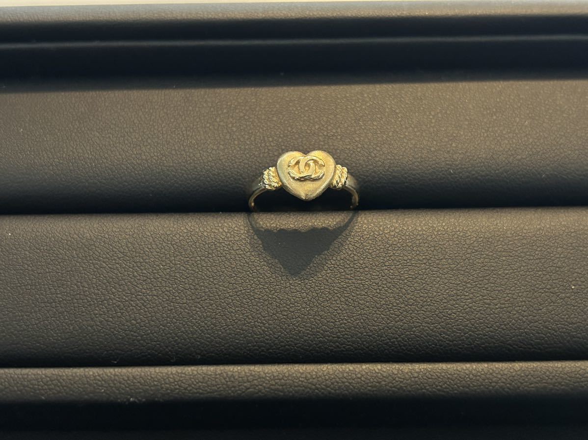 バーゲンで 指輪 750 ハート ロゴあり 刻印あり k18 18金 イエロー