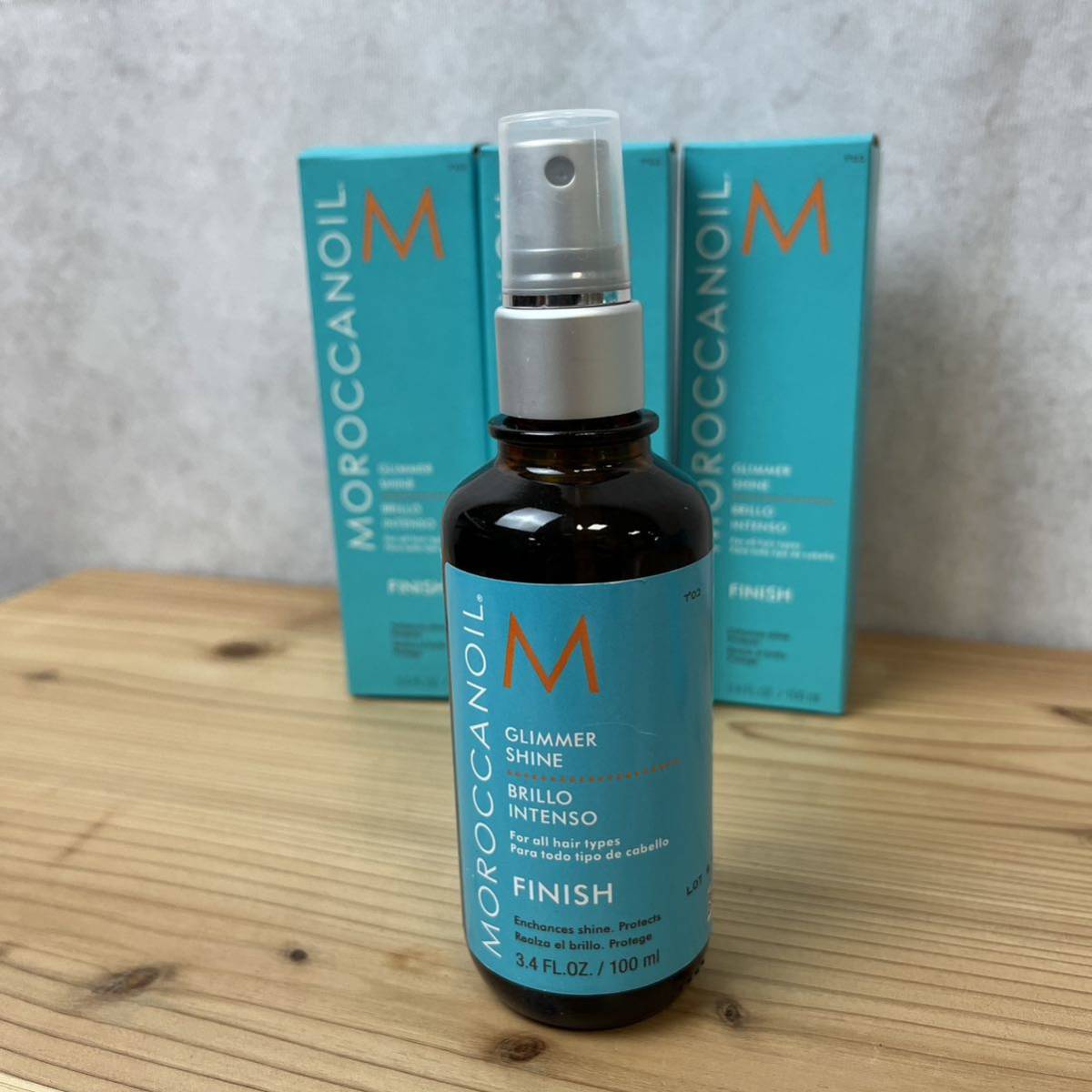 ② 未開封 モロッカンオイル グリマーシャイン フィニッシング 100ml 3個セット MOROCCANOIL サロン専売品 _画像4