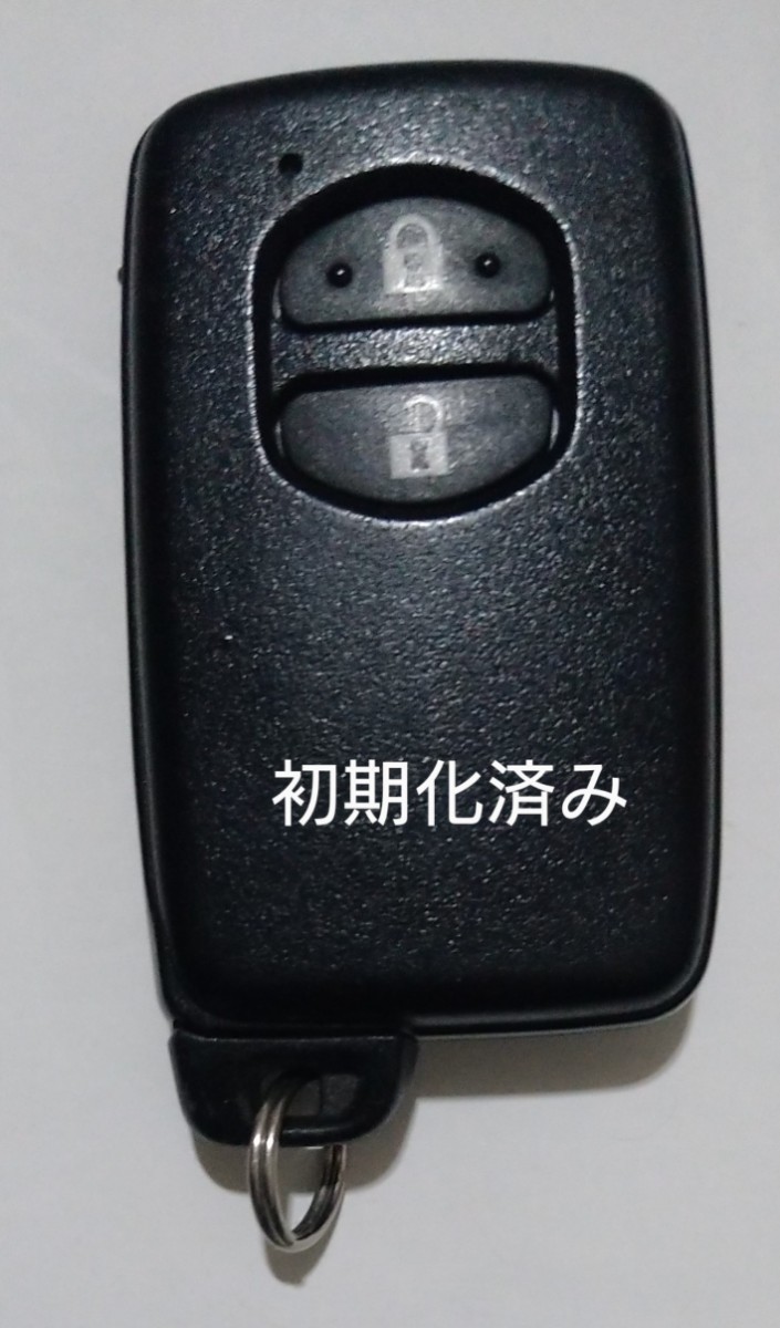 初期化済トヨタ純正 スマートキー2ボタンプリウス アクア 基盤番号271451-5300 新品電池サービス⑨キズあり_画像1