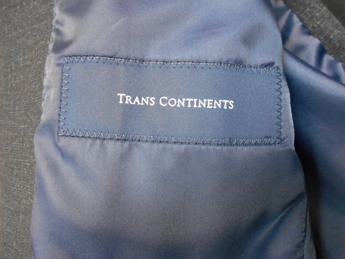 A6 L 新品春秋☆TRANS CONTINENTS☆ネイビーシャドー☆Stylish Suit ! 高級スーツ　HT032210-87_画像2