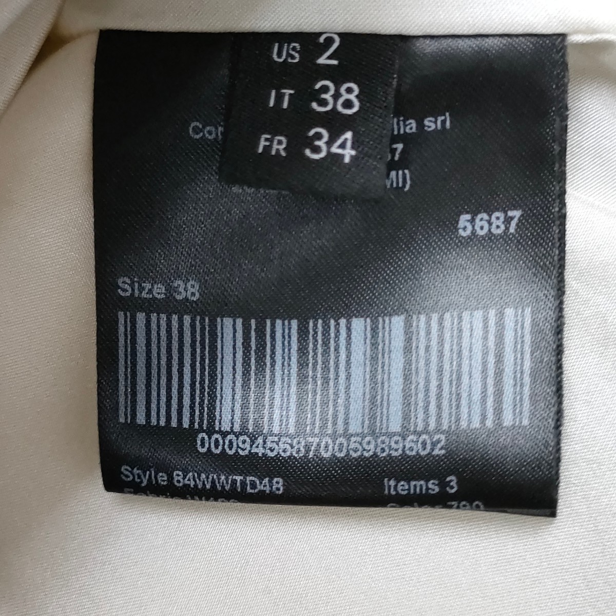 Calvin Klein / カルバンクライン レディース ノースリーブ ウールジャケット ニットベスト イタリア製38サイズ ベージュ系 I-3037_画像6