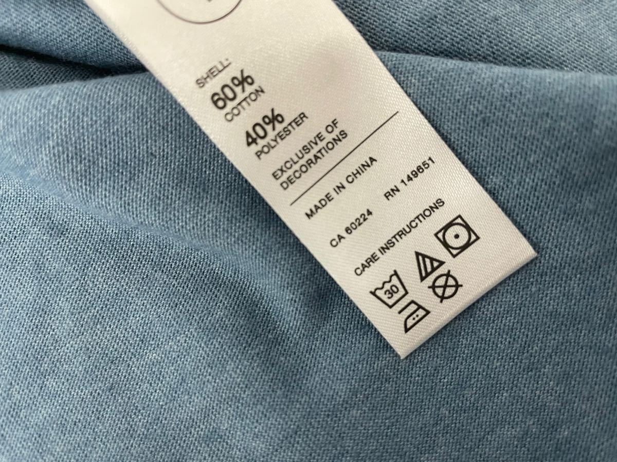 新品■BUFFALO バッファロー メンズ 半袖シャツ Tシャツ L ブルー ロゴ _画像4