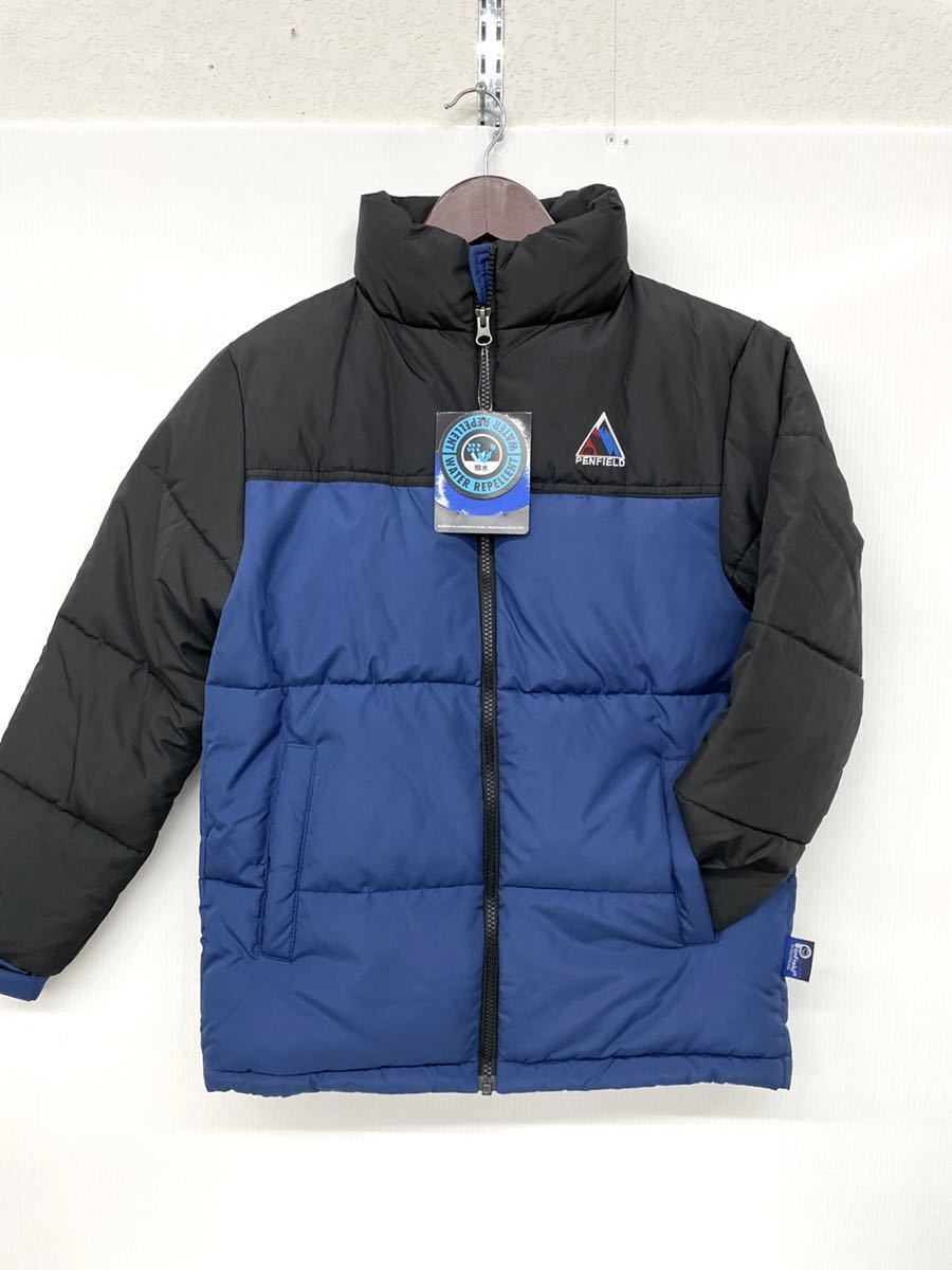 新品■PENFIELD ペンフィールド キッズ ジャケット 150 ブルー 撥水 胸元ロゴ_画像1