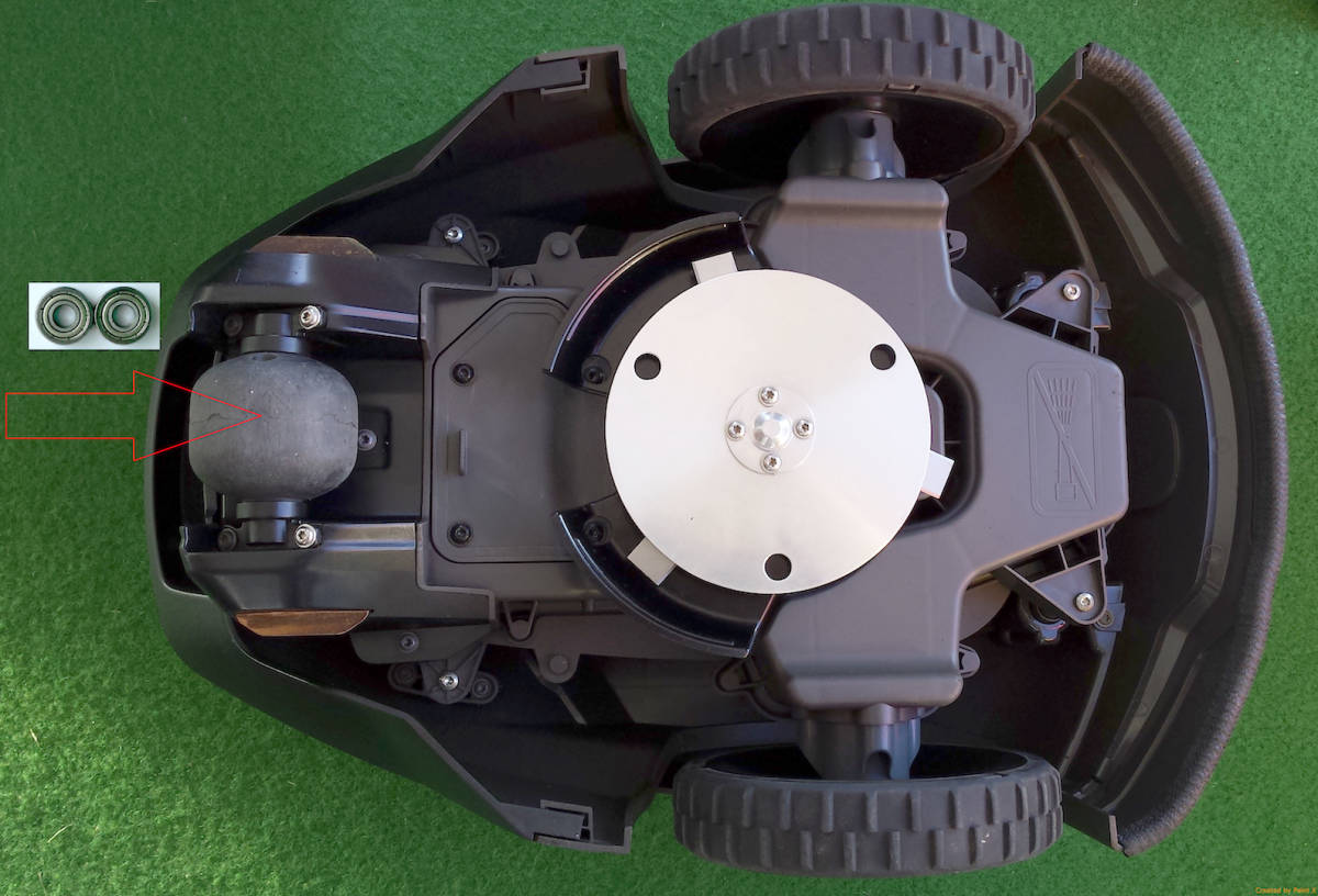 ハスクバーナ ロボット芝刈機 AUTOMOWER105　オートモア後輪　 ホイールベアリング修理キット ロボット部品_画像2