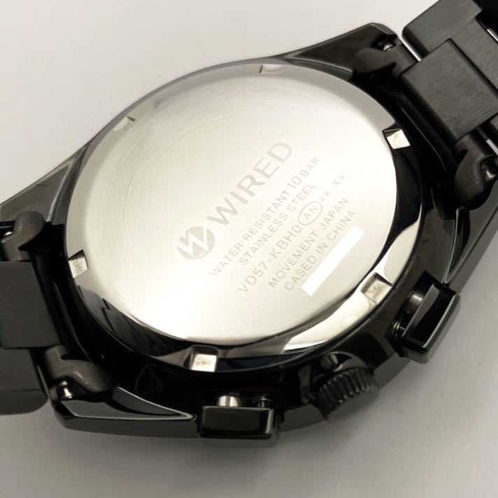 美品☆電池新品☆送料込☆セイコー SEIKO ワイアード WIRED クロノグラフ メンズ腕時計 TOKYO SORA ブラウン/ブラック VD57-KBH0 AGAT441_画像8