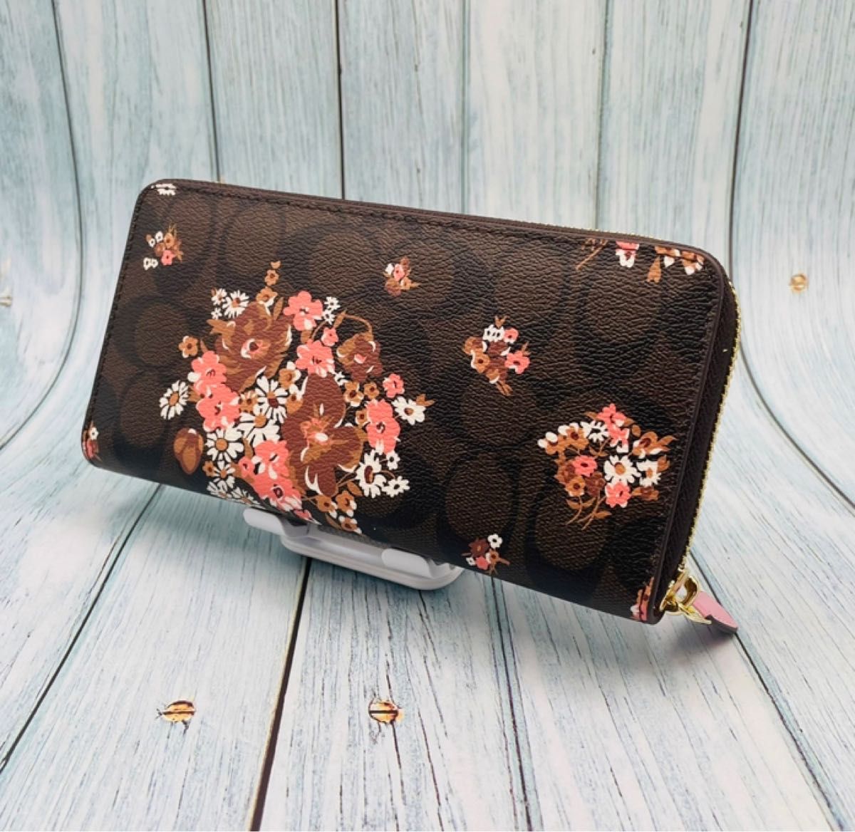 COACH シグネチャー メドレーブーケ フローラル プリント 長財布