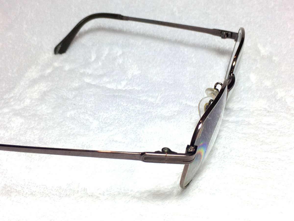 ビンテージ 日本製 HOYA セミオート チタン 眼鏡 NX032T ブラウン 54 中古 メタルフレーム パリ型 レトロ メンズ_画像8
