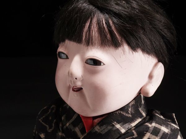 古い 市松人形 男の子 日本人形 置物-