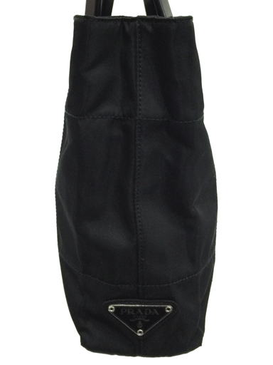 プラダ 三角プレート ハンドバッグ レディース B8852 黒 ブラック 保存袋付き イタリー製 PRADA_画像3
