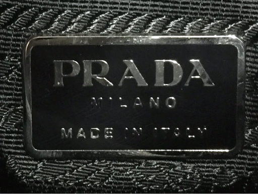 プラダ 三角プレート ハンドバッグ レディース B8852 黒 ブラック 保存袋付き イタリー製 PRADA_画像8