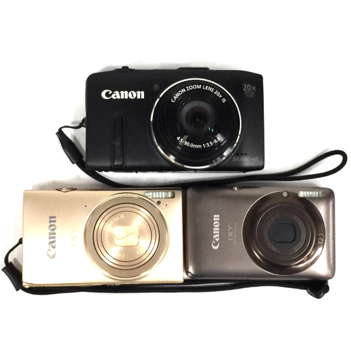 1円 Canon IXY 430F/POWERSHOT SX280/ IXY DIGITAL 220 IS コンパクトデジタルカメラ 3台セット C9202029