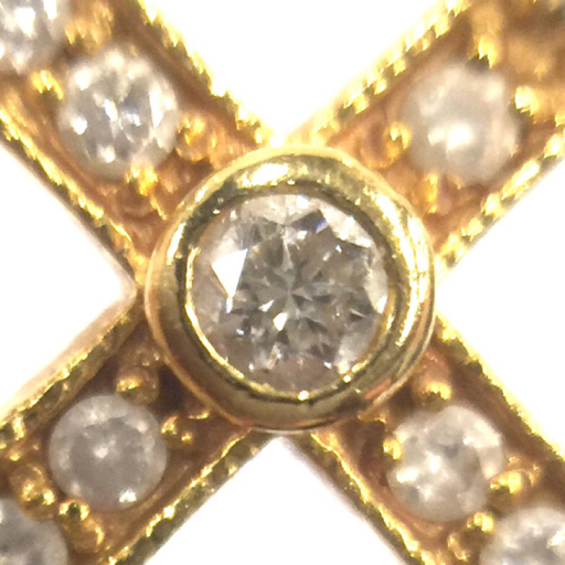 ジャスティンデイビス Medieval Cross K18YG 11P ダイヤモンド メディーバル クロス ネックレス GNJ050 5.0g_画像7