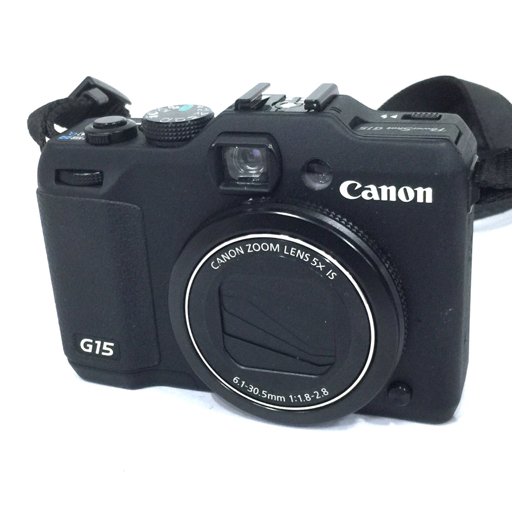 1円 Canon PowerShot G15 6.1-30.5mm 1:1.8-2.8 コンパクトデジタルカメラ ブラック 動作確認済み_画像1