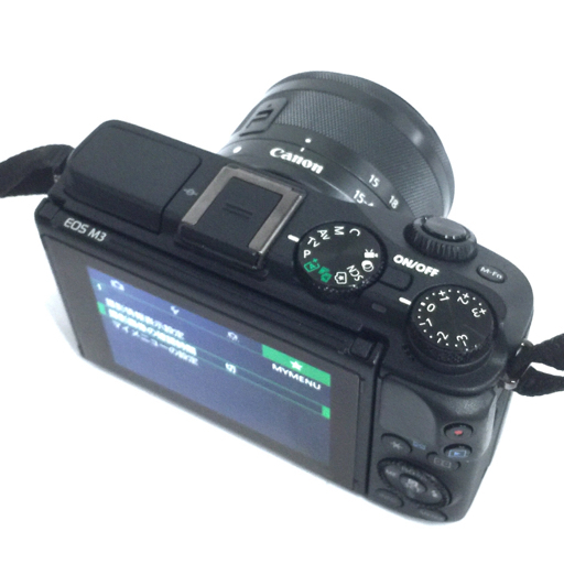 1円 Canon EOS M3 EF-M 15-45mm 1:3.5-6.3 IS STM 55-200mm 1:4.5-6.3 ミラーレス一眼カメラ L092154_画像3
