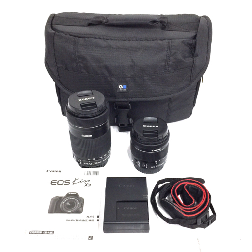 1円 Canon EOS Kiss X9 EF-S 18-55mm 1:4-5.6 IS STM 55-250mm 1:4-5.6 IS STM デジタル一眼レフ カメラ C151045_画像10