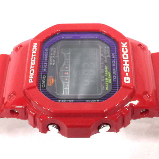 美品 カシオ 電波 腕時計 G-SHOCK GWX-5600C-4JF G-LIDE デジタル MULTI BAND 6 タフソーラー メンズ 稼働 赤_画像3