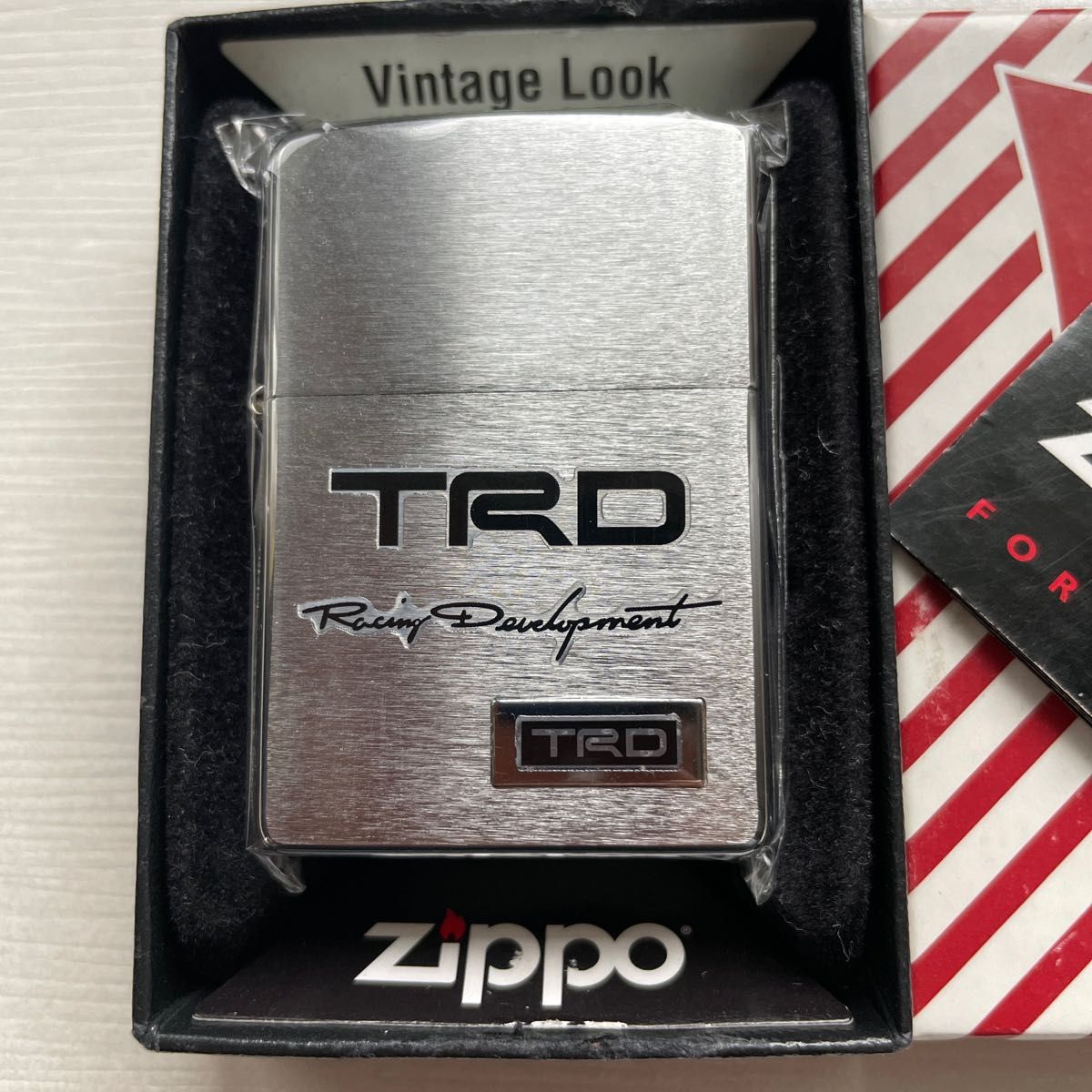 【未使用品】zippo 2002年 vintage レギュラー TRDシール貼り ジッポーライター