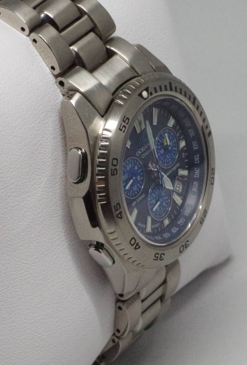 美品 CASIO OCEANUS OCW-650TDJ ソーラー電波時計 wave ceptor 20気圧防水 カシオ オシアナス タフソーラー チタンブレス_画像2