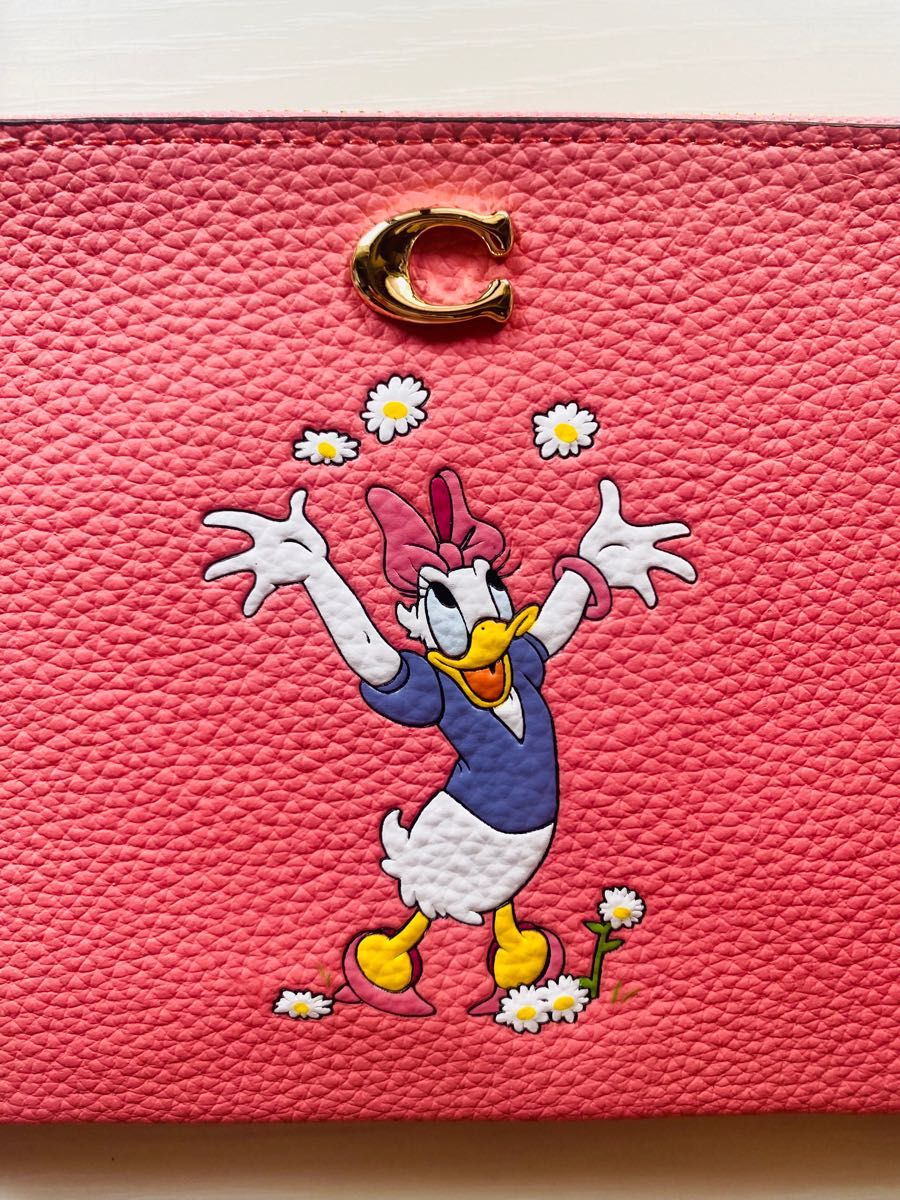 ★未使用★ COACH/コーチ DISNEYコラボ ポーチ CH470 デイジー ピンク