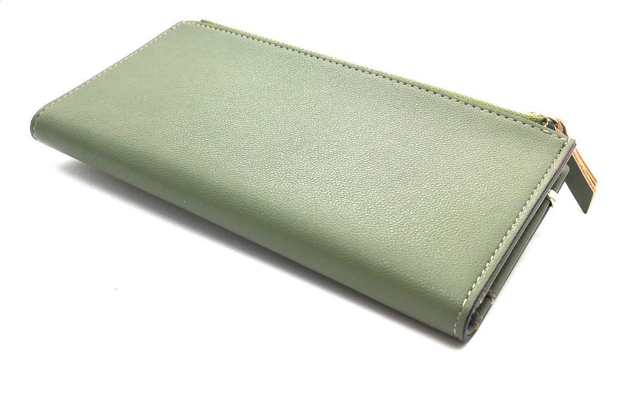 二つ折り財布 メンズ レディース 小銭入れ カードケース 緑 コインケース_画像2
