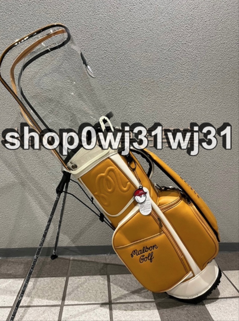 malbon golf マルボンゴルフ キャディバッグ マスダートカラー ゴルフバッグ_画像2