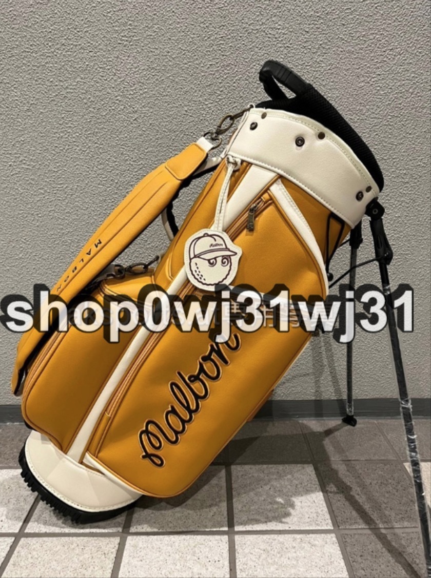 malbon golf マルボンゴルフ キャディバッグ マスダートカラー ゴルフバッグ_画像3